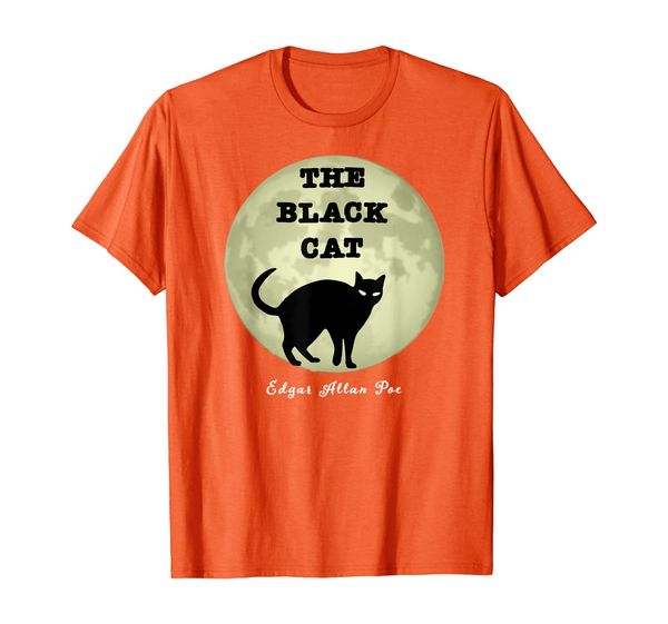 

full moon raven edgar allan poe quote the black cat gift t-shirt, White;black
