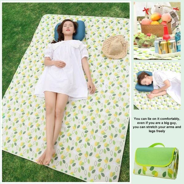 

outdoor pads picnic mat blanket oxford cloth camping moistureproof cushion folding beach pad washable lawn supplies