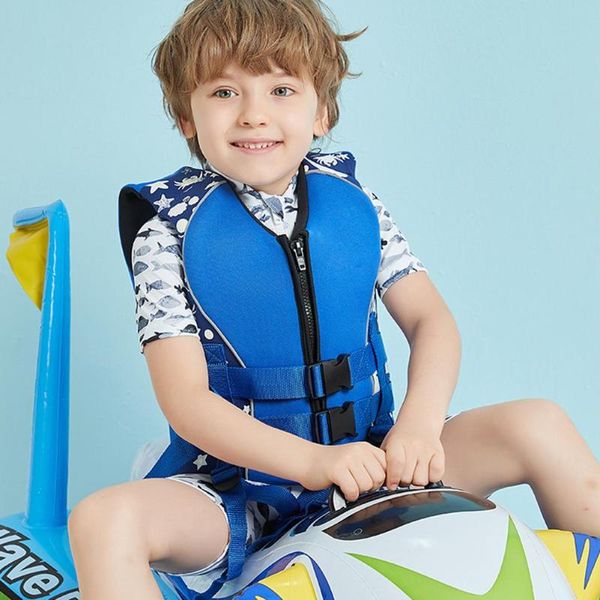 

life vest & buoy child kids boating drifting water-skiing safety jacket swimwear with adjustable seat belt for 2-12 years children