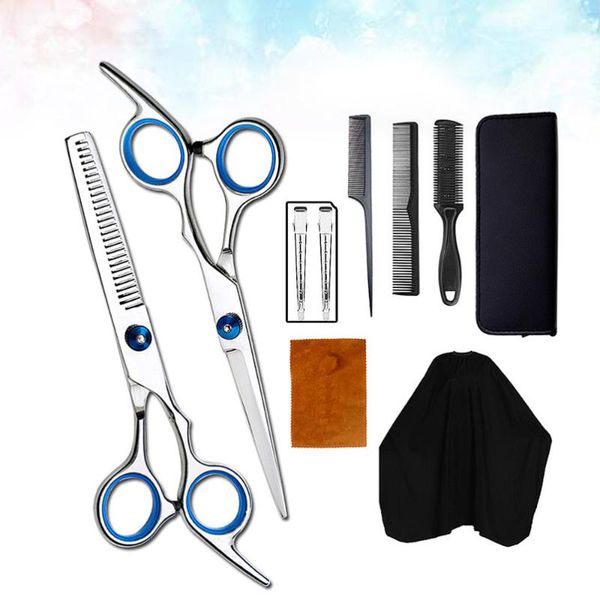 

hair scissors 10pcs scissor creative cutting tool barber hairdressing salon (blue)