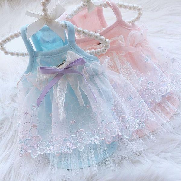 

dog apparel cute lace summer small vest shirt clothes for chihuahua princess party dress cat pet tutu skirt