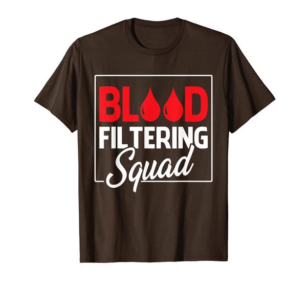 

dialysis nurse blood filtering squad nephrology gift t-shirt, White;black