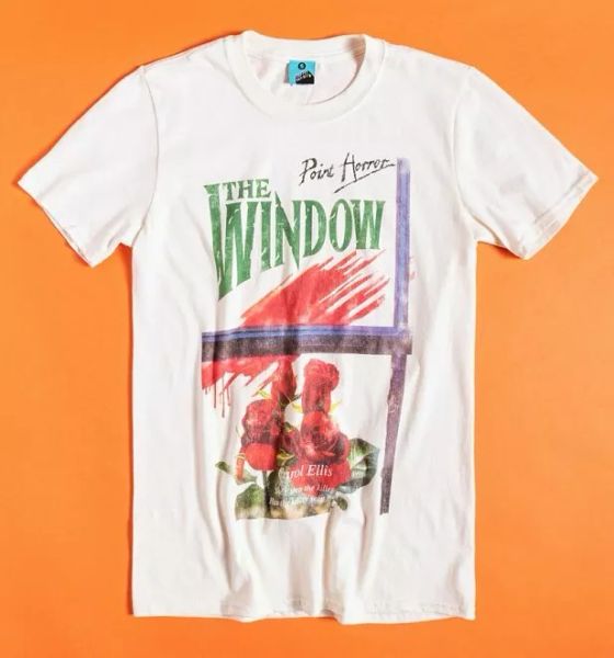 

point horror the window ecru t-shirt, White;black