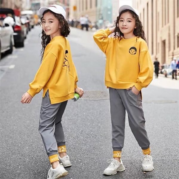 

kids clothes set fashion teen girls autumn spring 2pcs children sport suits 8 10 year size 11 12, White