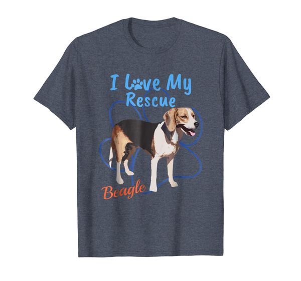 

I Love My Rescue Beagle Cool Adopted Dog T-Shirt, Mainly pictures