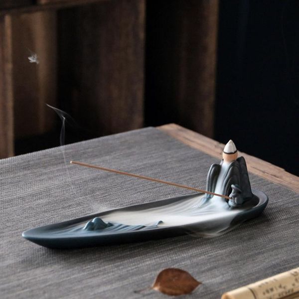 

ceramic thread incense inserted zen ornament view sea of clouds purify air creative buddhist hall retro nostalgic worship incens fragrance l