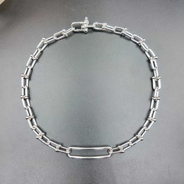 

925 sterling silver women's necklace, u-shaped chain, luxury brand, personality, birthday gift