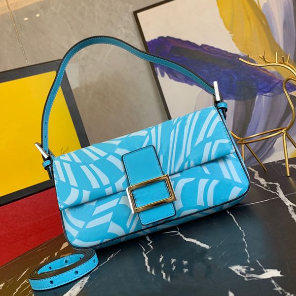 

designer handbags bag underarm baguette shoulder bags glazed canvas fashion f letter vertigo graphic printed contrast color magnetic hasp bb