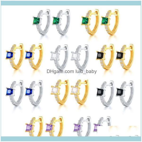 

jewelrycanner 925 sterling sier hoop earrings 5 colors for women luxury hies selling kolczyki damskie 1 pair & hie drop delivery 2021 gehvq, Golden;silver