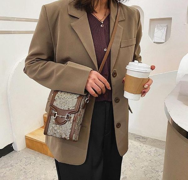 

cross body bag spring/summer 2021 buckle print shoulder messengerbag