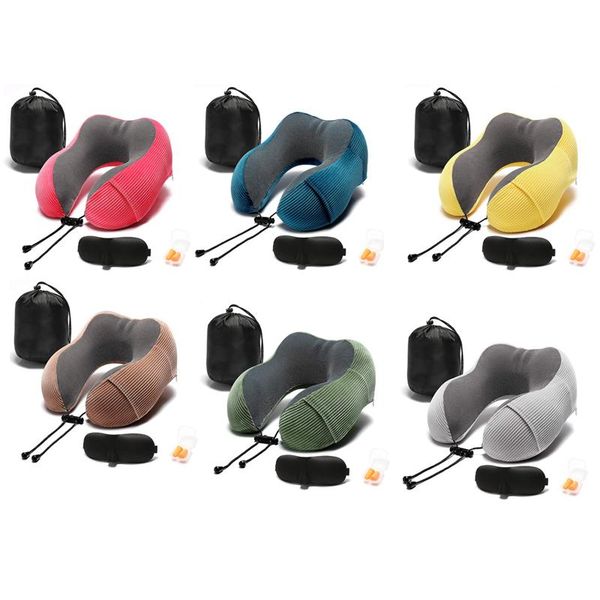 

pillow travel memory foam with 360-degree head support comfortable neck storage bag lightweight traveling for