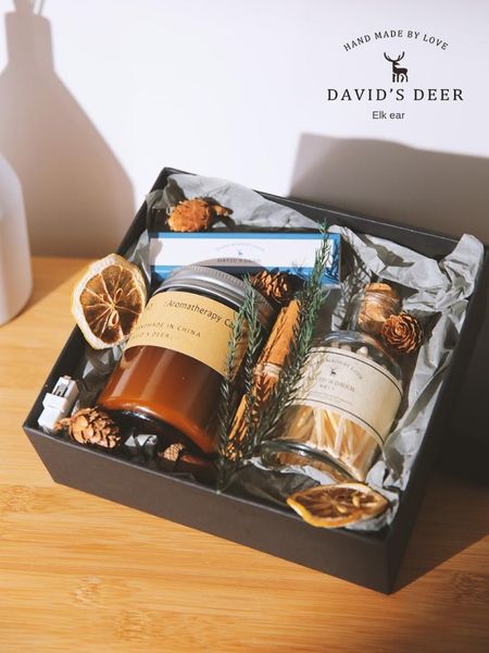 

candle gift box set wedding hand jar candles scented home decoration