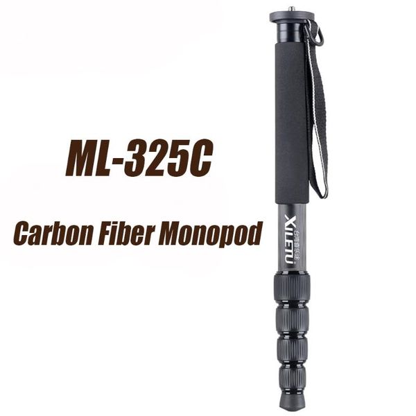

tripod heads xiletu ml-325c professional carbon fiber monopod for canon nikon digital dslr camera with stainless steel spike