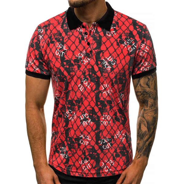 

fashion polo shirt men's sports casual mesh 3d printing quick drying large slim short sleeve, White;black