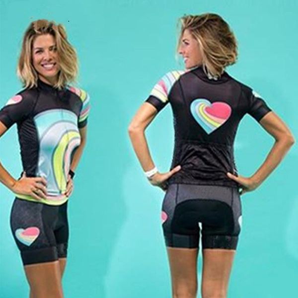 

racing sets 2021women's bicycle cycling suit jumpsuit road bike clothing triathlon summer running tights breathable 9d gel, Black;blue