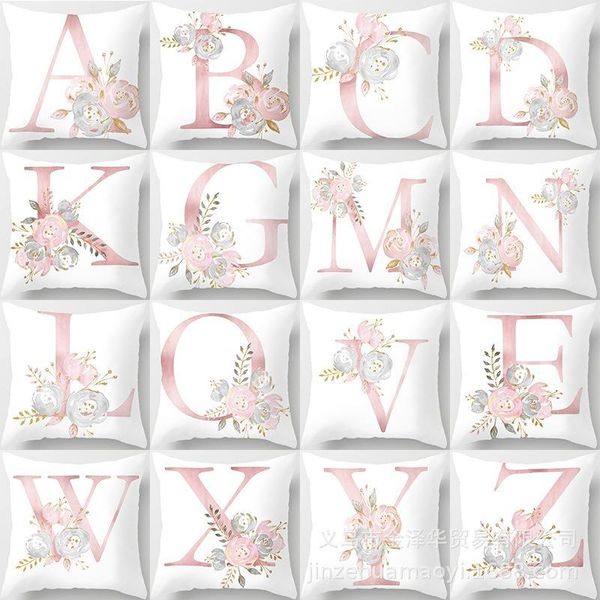 

cushion/decorative pillow 1pcs pink 45x45cm letter decorative cushion covers pillowcase cushions for sofa polyester cover home goods