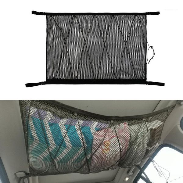 

car roof cargo mesh storage bag ceiling hanging luggage organizer pocket1