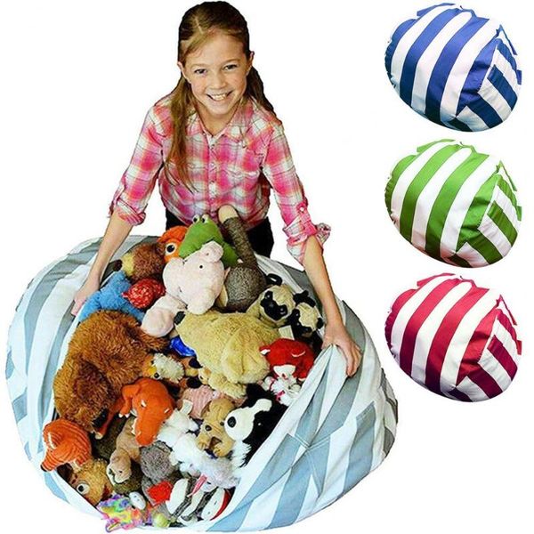 

storage bags practical portable zipper toy chair 4 colors beanbag foldable for