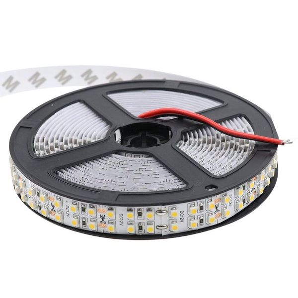 

strips warm white 5m double row 3528 smd 1200leds flexible strip tape light 240leds/m ribbon lamp dc 12v 16.4ft (warm strip)jk729