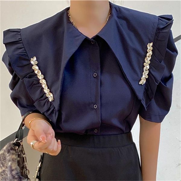 

women's blouses & shirts hzirip 2021 sweet girls brief elegance office lady chic outwear gentle slim ol casual streetwear prom loose al, White