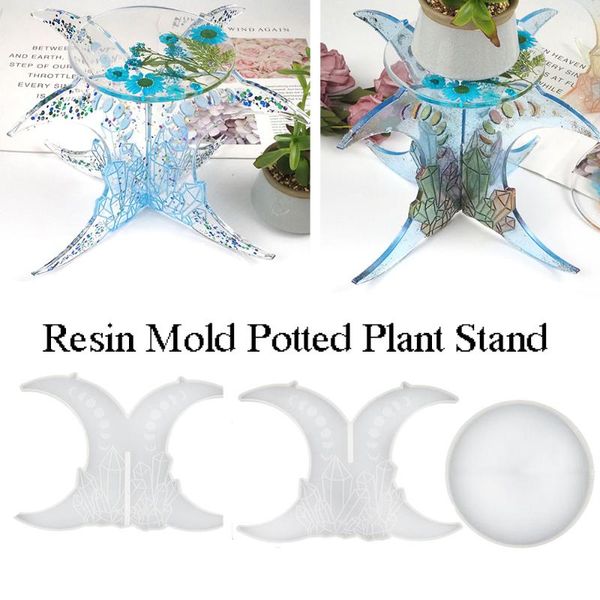 

craft tools 1 set potted plant stand silicone mold epoxy resin for casting handicraft home decoration