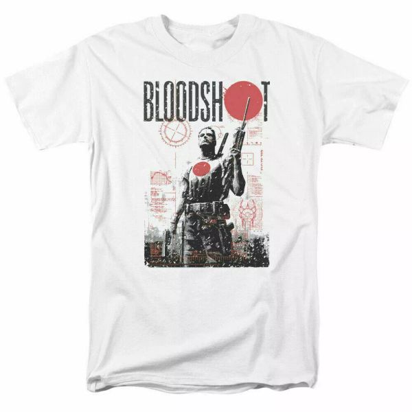 

Bloodshot Death By Tech T Shirt Licensed Comic Book Tee White, White;black