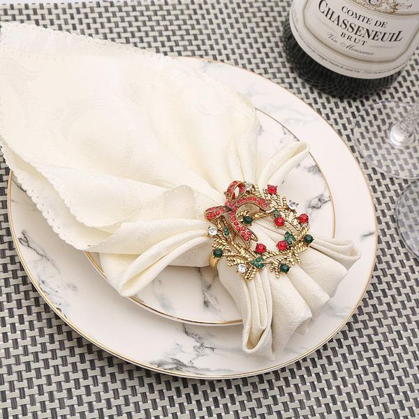 

napkin rings 8/pcs metal alloy ring christmas ornamentsn cloth