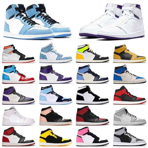 

basketball shoes og jumpman 1 1s men women high court purple obsidian university blue fearless mid light smoke grey pink crimson tintceus