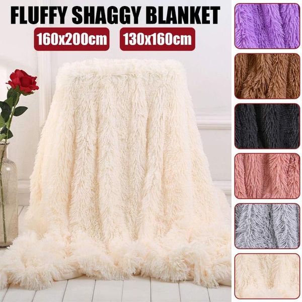 

blankets bedding supplies shaggy throw blanket soft plush bed cover fluffy faux fur pink for beds couch sofa manta