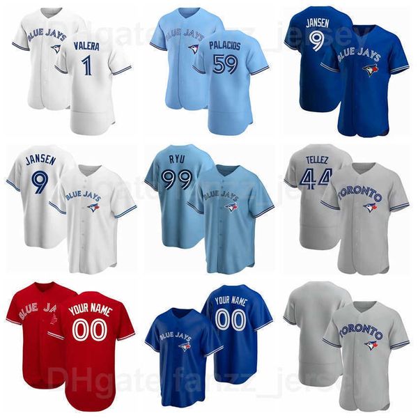 

baseball 99 hyun-jin ryu jersey 9 danny jansen 59 joshua palacios 44 rowdy tellez 1 breyvic valera 82 forrest wall 15 randal grichuk 10 marc, Blue;black