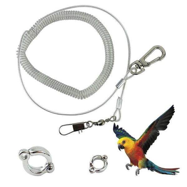 

other bird supplies alloy leg ring flexible chain belt anti bite plastic wire rope parrot outdoor flight training