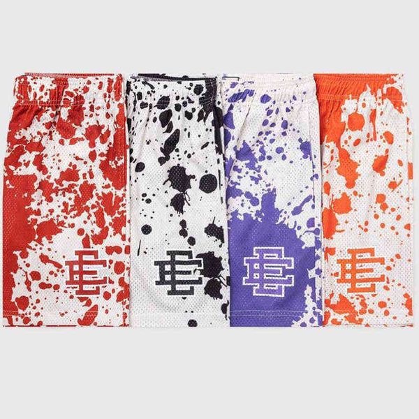 

eric emanuel ee summer men's shorts gym men sports short athletic running sport fitness women beach basketball jogging man loose footba, White;black