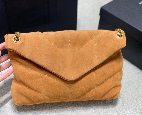 2021 Designer-Einkaufstasche, Mini-Luxurys-Taschen, Marken-Umhängetasche, Handtasche 577476, Puffer, Nubukleder, zwei Größen, Schultertasche für Damen, 23 cm