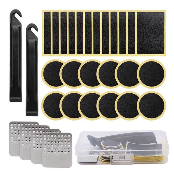 

tools 30pcs/set mountain bike tire repair tool set inner tube patching tyre filler glue patch fix suit