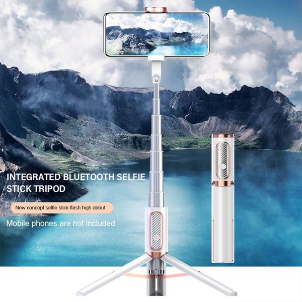 

selfie monopods aluminium alloy home travel stretchable lightweight rotatable stick tripod live streaming universal bluetooth wireless
