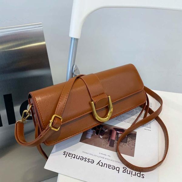 

women's bag single shoulder portable messenger horseshoe buckle underarm spring fashion trend clutch purses bags