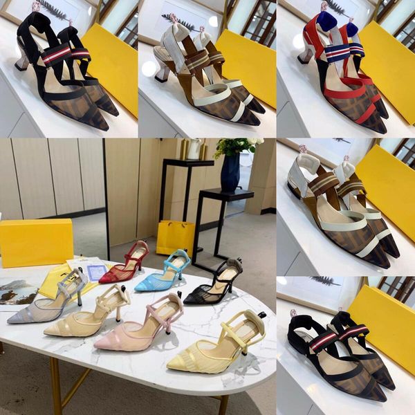 

high heeled sandals gladiator leather women's sandal thin heeleds shoe highs heels shoes fashion letter cloth womens shoess with box la, Black