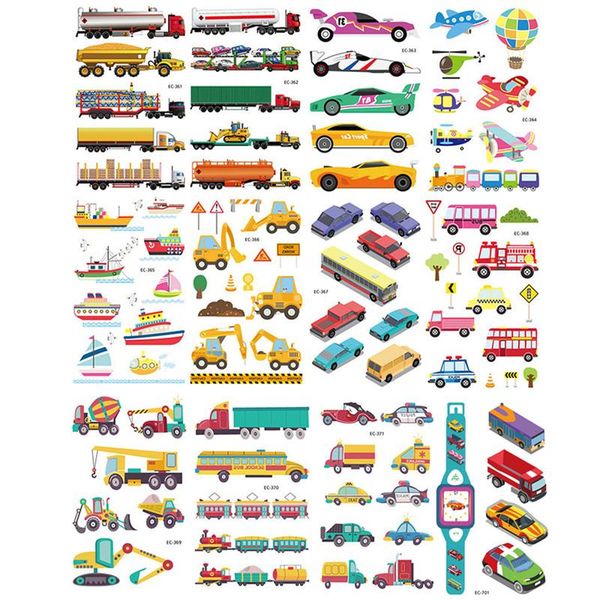 

temporary tattoos cartoon car bustattoo for kid cute fake taty children body art waterproof tattoo sticker