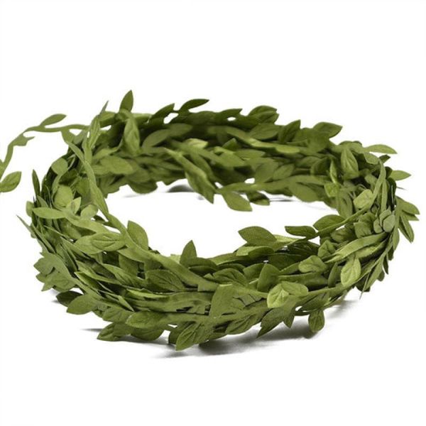 

decorative flowers & wreaths 10 meter leaf-shaped handmake artificial green leaves for wedding decoration diy wreath gift scrapbooking craft