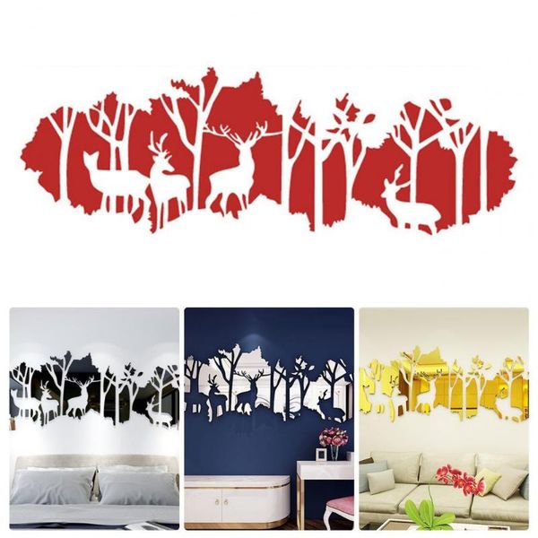 

wall stickers acrylic 1 set fashion mirror 3d sticker easy to use art vivid for office
