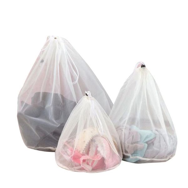 

drawstring closure mesh laundry bag socks underwear washing machine protection net bags