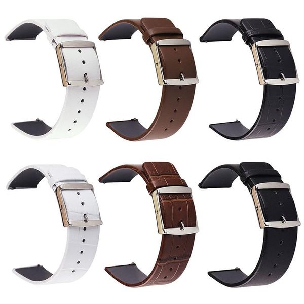 

watch bands substitute leather watchbands genuine band replacement strap wristwatch accessories, Black;brown