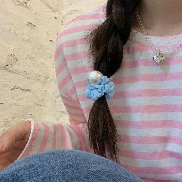 

hair clips & barrettes fashion candy color rope french pearl high sense of accessories exquisite, Golden;silver