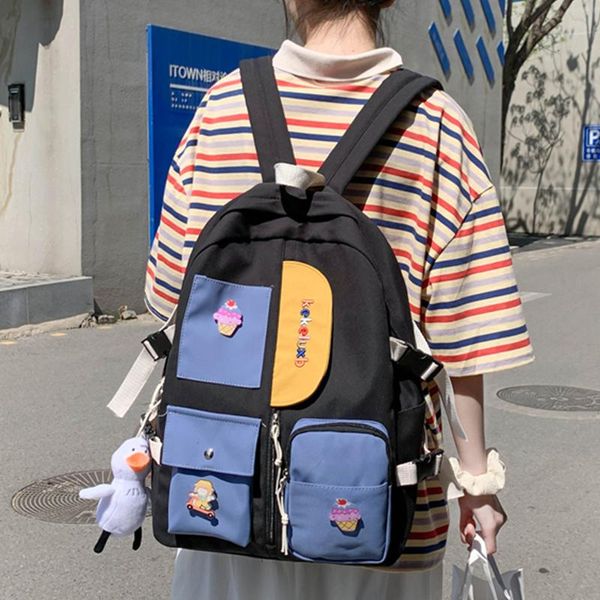 

school bags 2021 korean style women's backpack waterproof anti-theft high-value schoolbags large-capacity computer bag