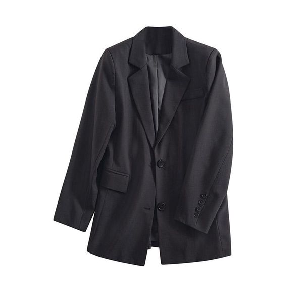 

women's suits & blazers office lady solid suit women coat jacket autumn 2021 korean style casual slim blazer fall black womens coats, White;black