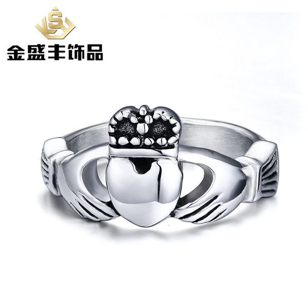 

steel clada irish titanium traditional wedding symbolizes love ring rc-018, Slivery;golden