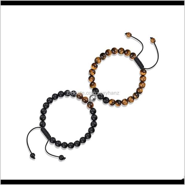 

other drop delivery 2021 attractive couple mens bracelets womens jewelry valentines day accessories w8sri, Golden;silver