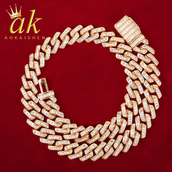 

chains men's necklace jewelry baguette rock street gold color, Silver