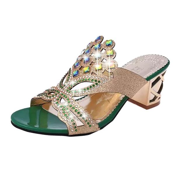 

dress shoes ladies beach sandal vogue tide summer fashion women big rhinestone high heel sandals sandalia feminina buty damskie c50#, Black