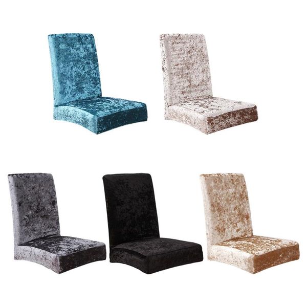 

chair covers stretchy elastic velvet dining cover banquet kitchen soft thick wrinkle resistance slipcover furniture protection